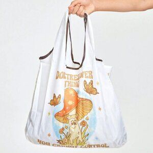 Mushroom Shopping Tote Romwe Don't Stress the Things You Cannot Control
